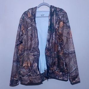 Men's large zipper camouflage lightweight jacket